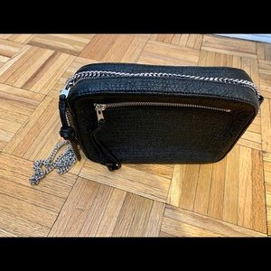 All Saints Fleur De Lis Tweed Crossbody Bag